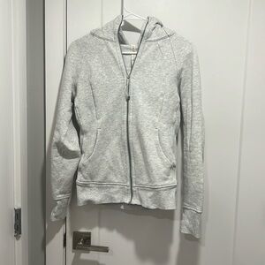 Full zip up Lululemon scuba hoodie size 6 grey